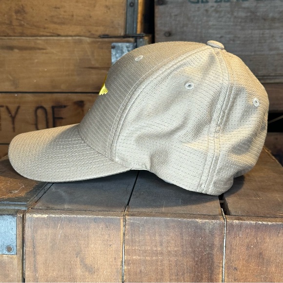 Classic Tan Flexfit Baseball Hat with Winged "O" Embroidery from Hawaii - Picture 5 of 6